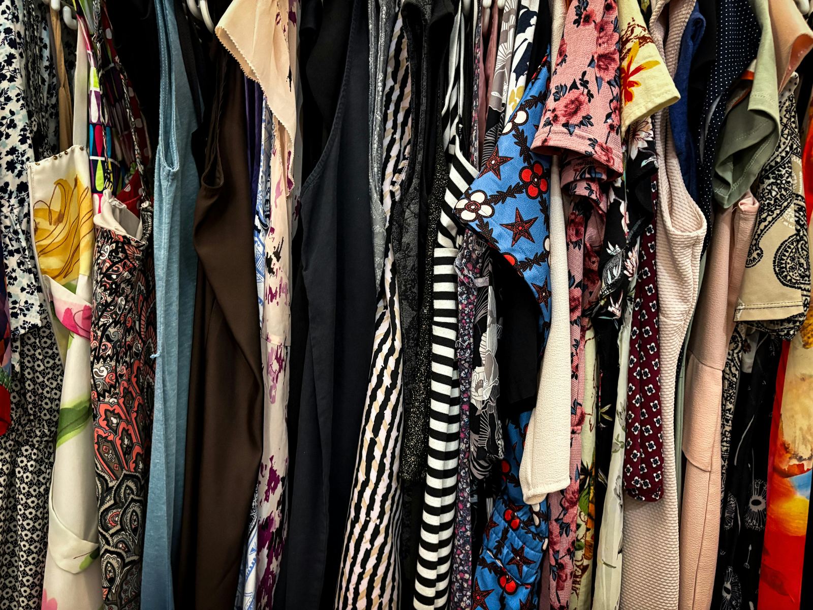 Colourful vintage clothing textures